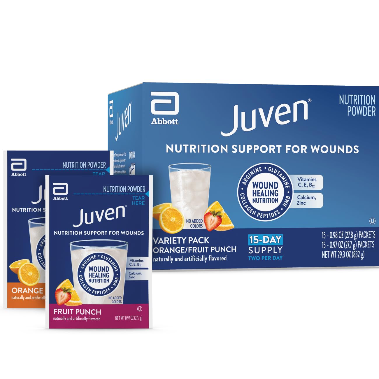 Juven Therapeutic Nutrition Drink Powder Including Collagen Peptides, Amino Acids, and HMB for Wound Healing Support, Fruit Punch, 30 Count (Pack of 2) — Amazon image 21