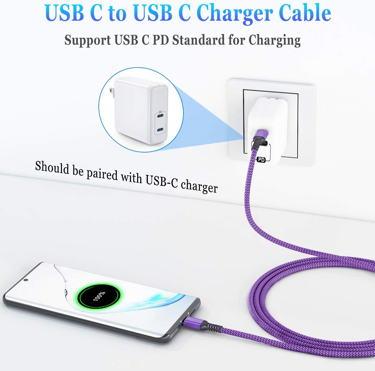 Big Sale USB C to Type C 100W Cable 10FT 2Pack,Power Delivery Fast Charging PD Charger Cord for MacBook Mac,iPad Pro 11 12.9 Air 4 5 5th 4th Mini 6 6th Generation,Samsung Galaxy S10 S20 S21 S22 22 Plus Ultra Get Special Price USB C to Type C 100W Cable 10FT 2Pack,Power Delivery Fast Charging PD Charger Cord for MacBook Mac,iPad Pro 11 12.9 Air 4 5 5th 4th Mini 6 6th Generation,Samsung Galaxy S10 S20 S21 S22 22 Plus Ultra