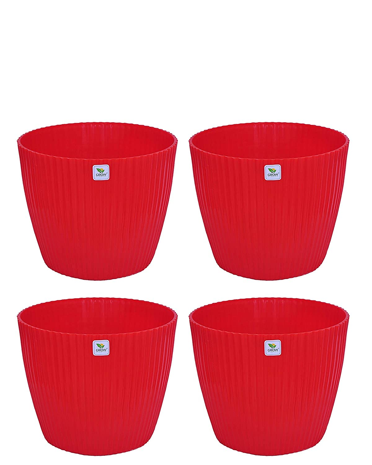 VIRKART Plastic Mega Pots Set, White, 12 Inch, 4 Pieces (Red) (B0993PPSG5) Amazon Price History, Amazon Price Tracker