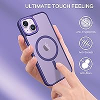 Vista 4 de BENTOBEN Funda magnética para iPhone 13 y iPhone 14 [compatible con Magsafe], funda translúcida mate para iPhone 13/14, delgada, a prueba de golpes
