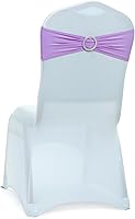 Vista 34 de MDS - Paquete de 50 bandas elásticas de elastano para silla, lazos elásticos para sillas con hebilla deslizante, ajuste universal para bodas, Acción