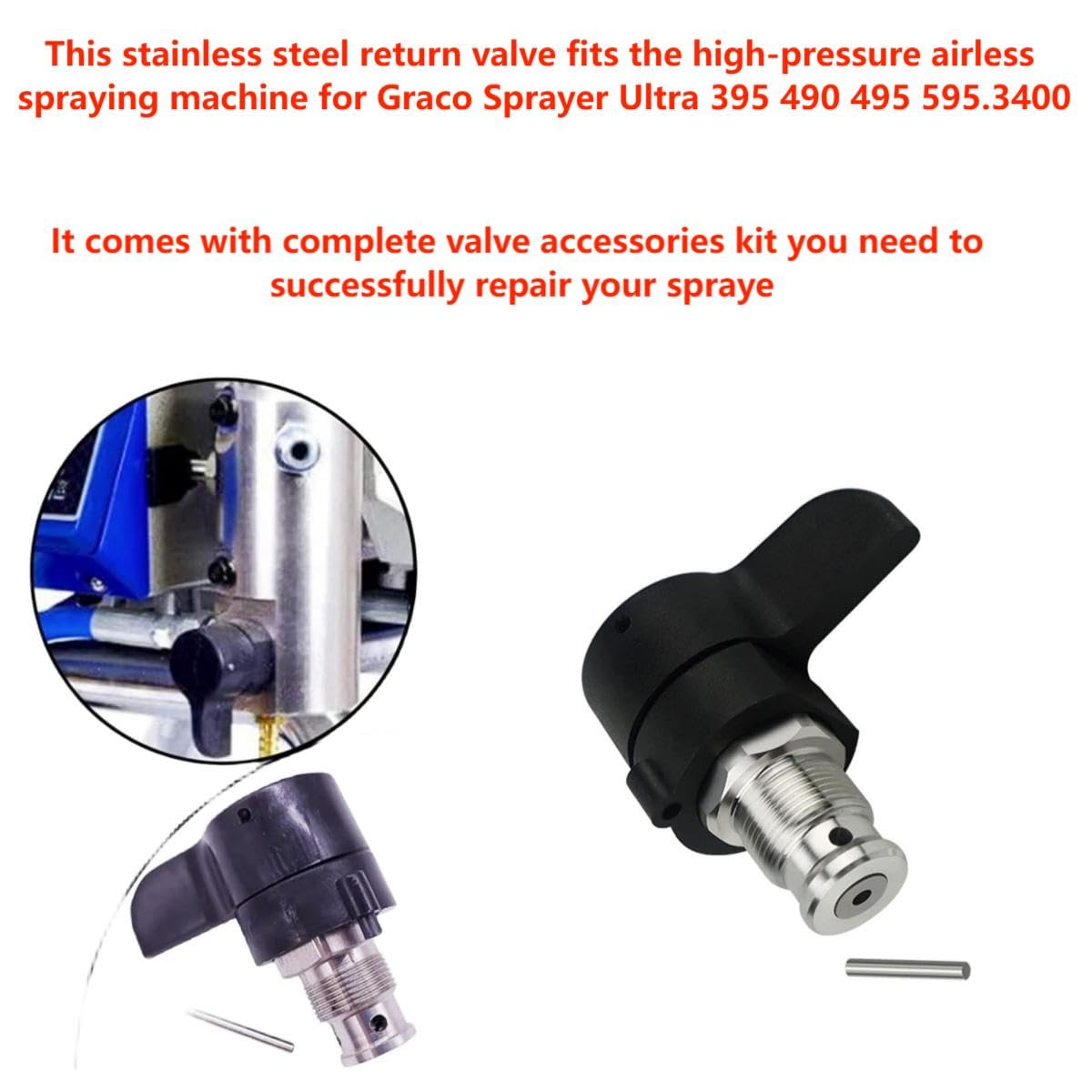 235014 Airless Spray Prime/Drain Valve - Compatible with