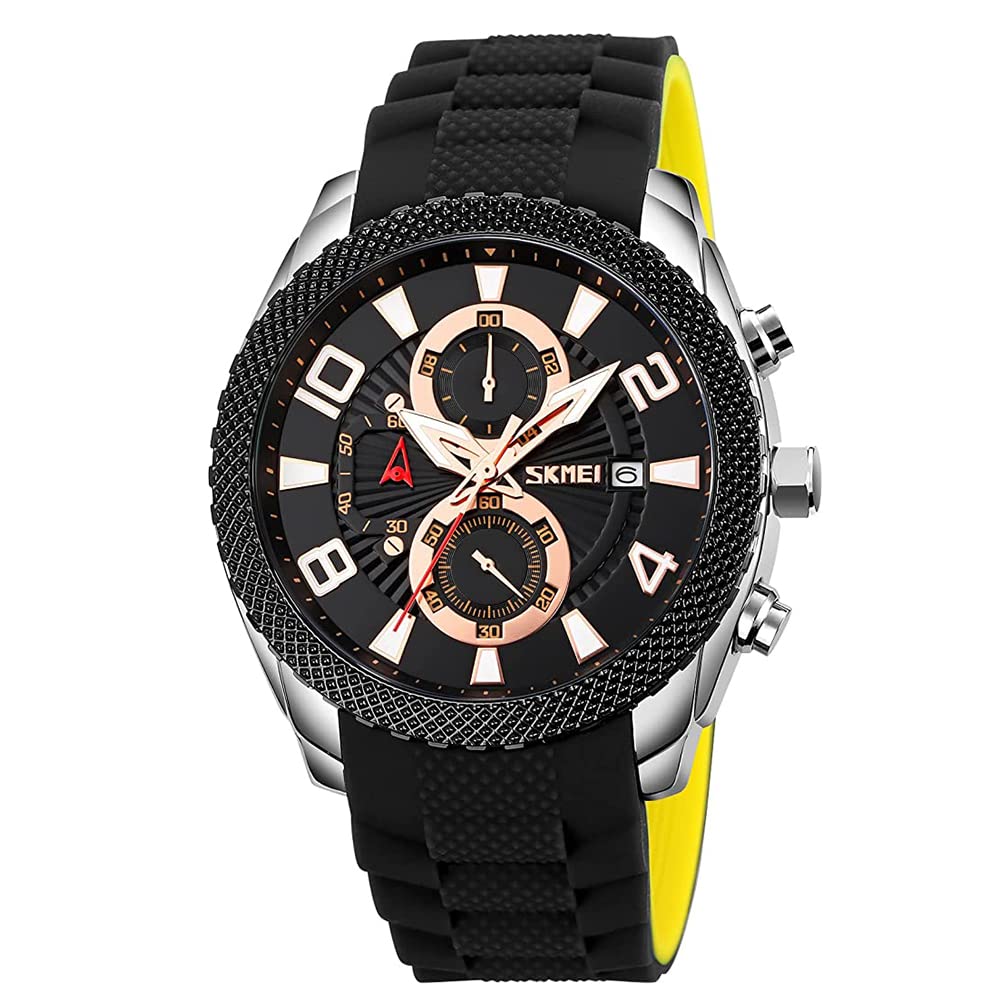 DHNQKJMens Watches Special Forces Waterproof Multifunctional Timing Watches Fashion Silicone Strap Men's Business Casual Watches With Gift box Gift For Men BY DHNQ