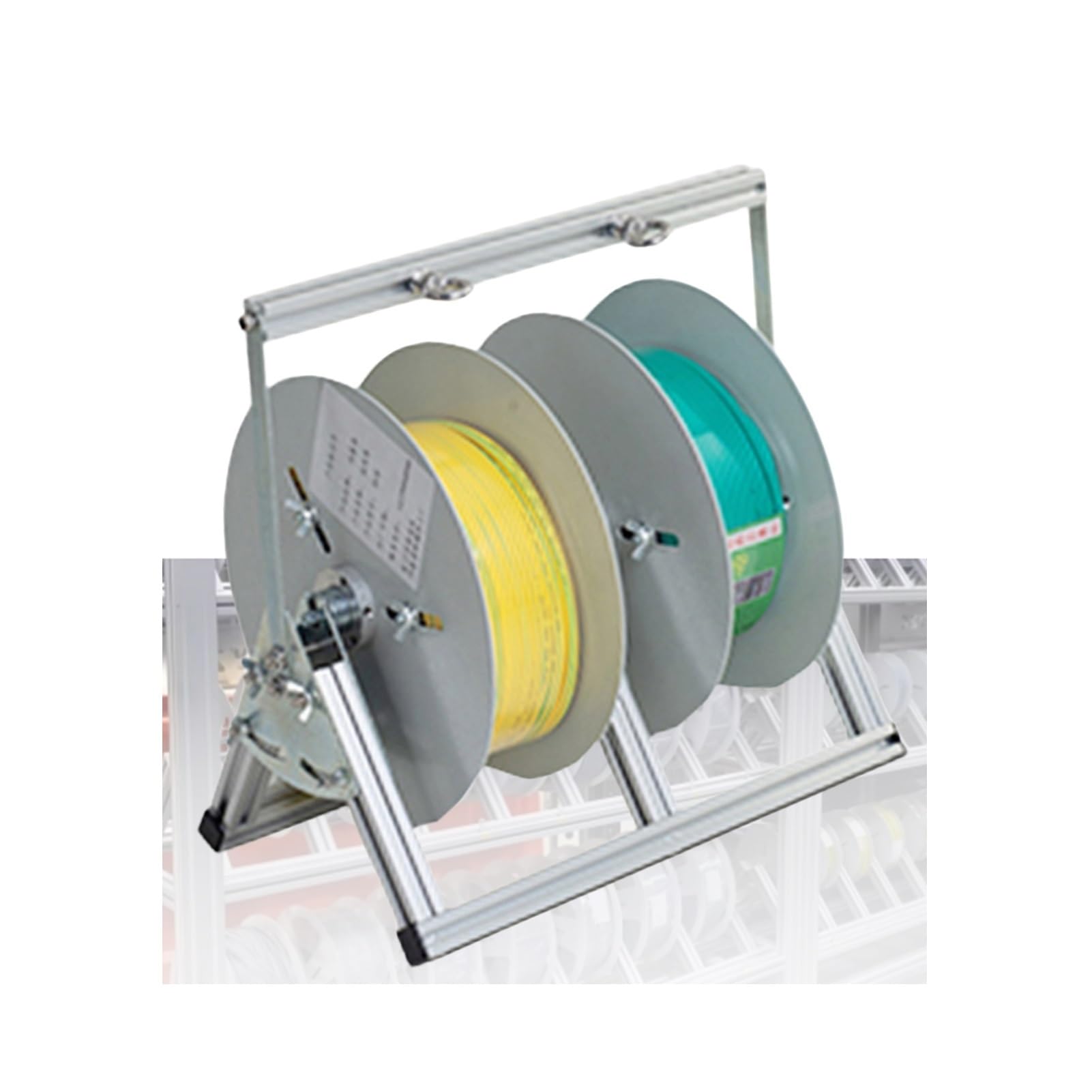 WDSOPK Wire Spool Rack,Multiple Axle Cable Caddy,Portable Wire Rack Dispenser,for Electrical Industrial (2 Rods Wire)