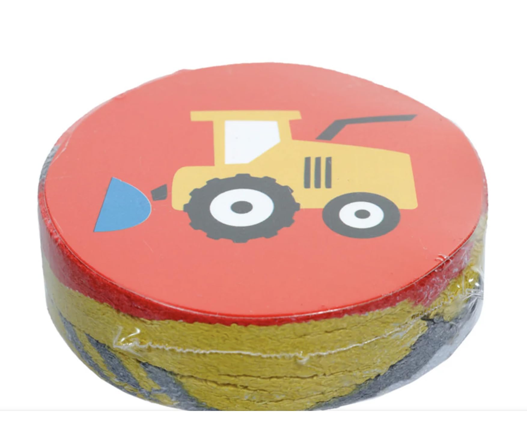 TDHS Tractor/Digger Farm Magic Flannel Kids Bath Face Cloth Travel Wash Gift Red Yellow expanding Towel x 1