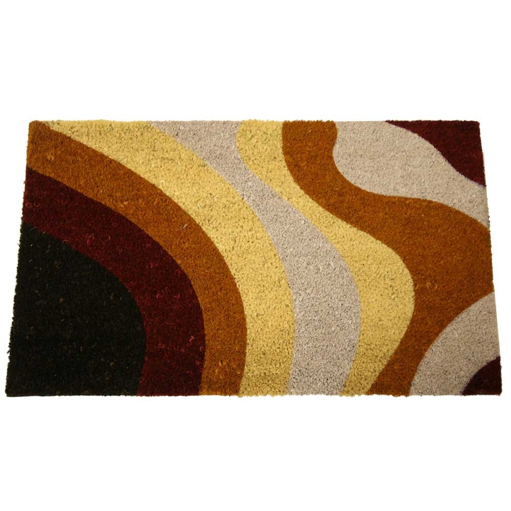 Rubber-Cal "Brown Streaks Modern Door Mats, 18 by 30-Inch