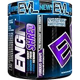 Evlution Nutrition ENGN SHRED Pre workout Thermogenic Fat Burner Powder, Energy, Weight loss, 30 Servings (Furious Grape)