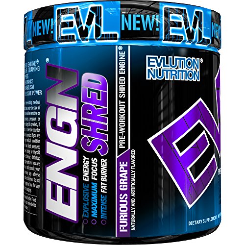 Evlution Nutrition ENGN Shred Pre Workout Thermogenic Fat Burner Powder, Energy, Weight Loss, 30 Servings (Furious Grape) Evlution Nutrition ENGN Shred Pre Workout Thermogenic Fat Burner Powder, Energy, Weight Loss, 30 Servings (Furious Grape)