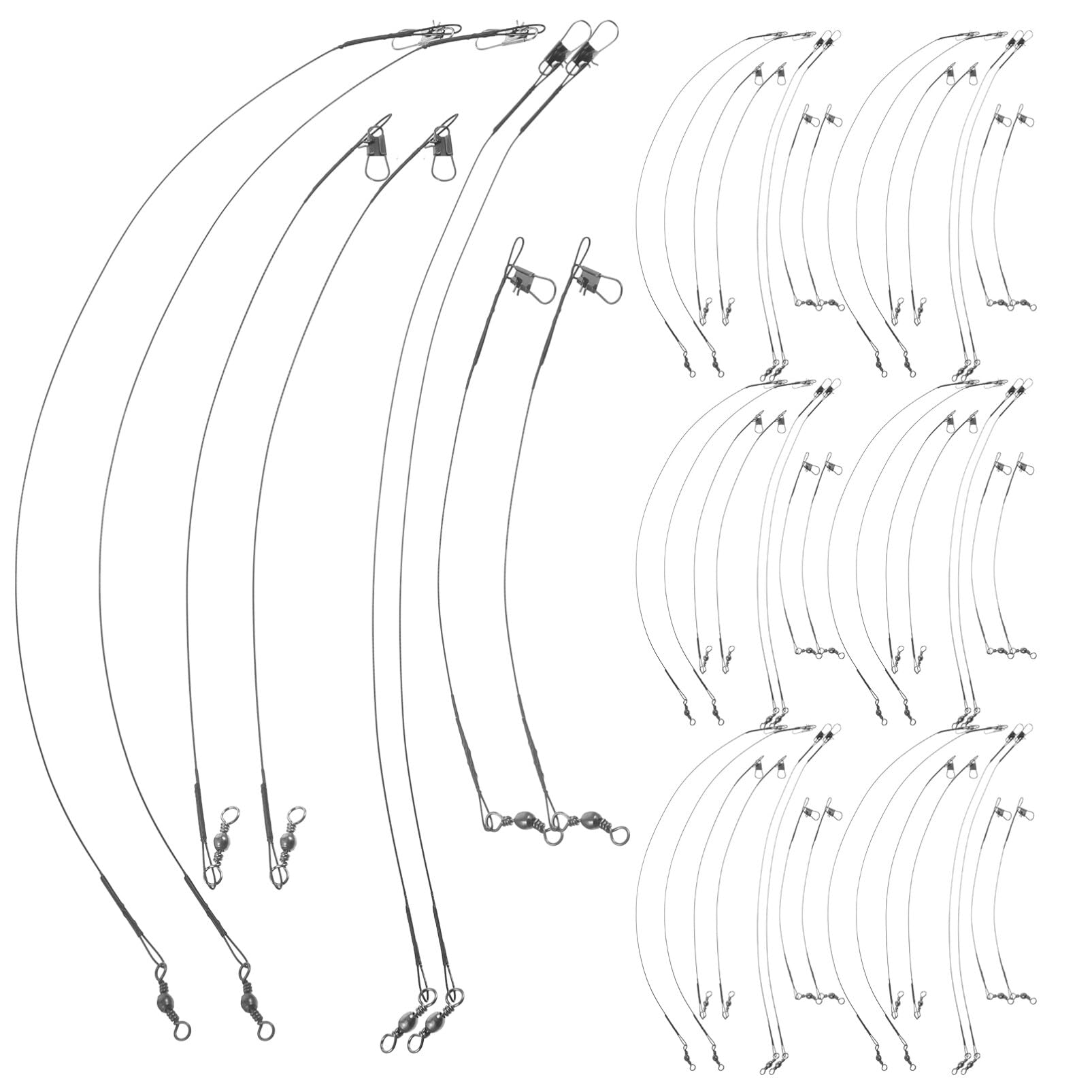 Sosoport 100pcs Line Braided Fishing Wire for Saltwater Leaders High-Strength Fishing Wire Accessories