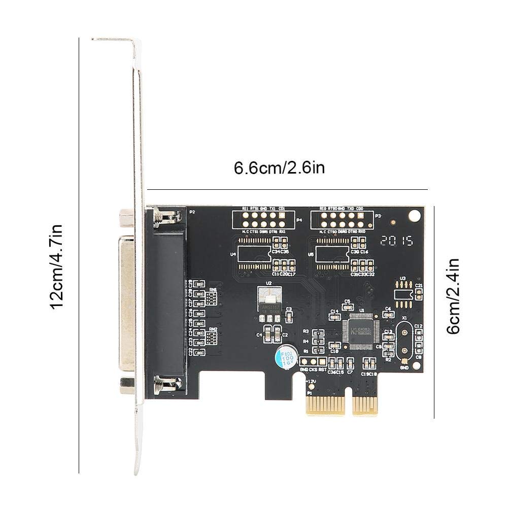 Scheda di porta parallela PCIE, porta di stampa da scheda PCIE a porta parallela Adattatore per scheda stampante LPT PCI-E LPT DB25, da PCI a DB25 Scheda di espansione porta