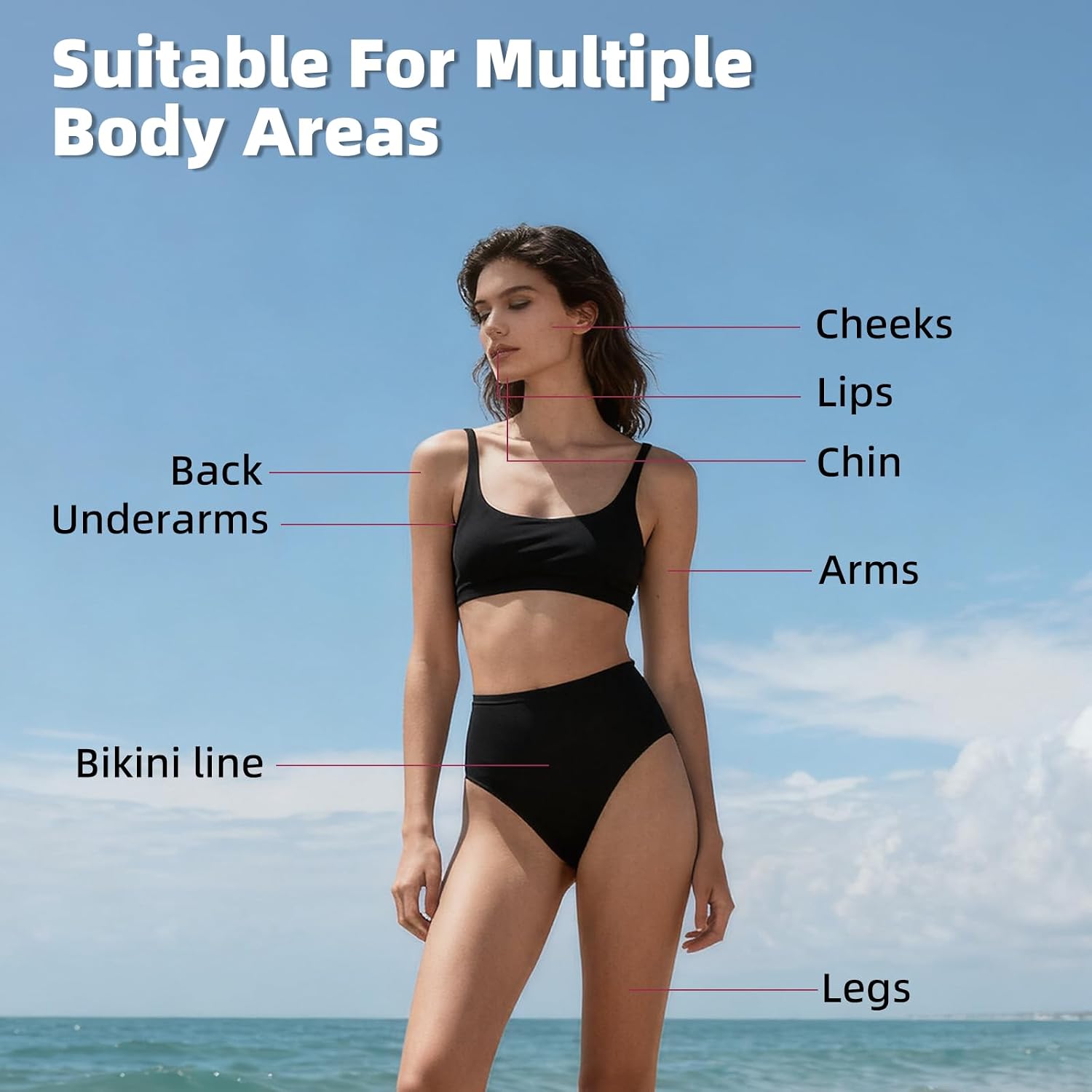Carehabi Bikini Trimmer for Women, 2-in-1 Electric Razors for Women Pubic Hair, IPX7 Waterproof Cordless Shaver for Women Face & Body, Painless Ceramic Blade with Type-C Charging, Rose Gold