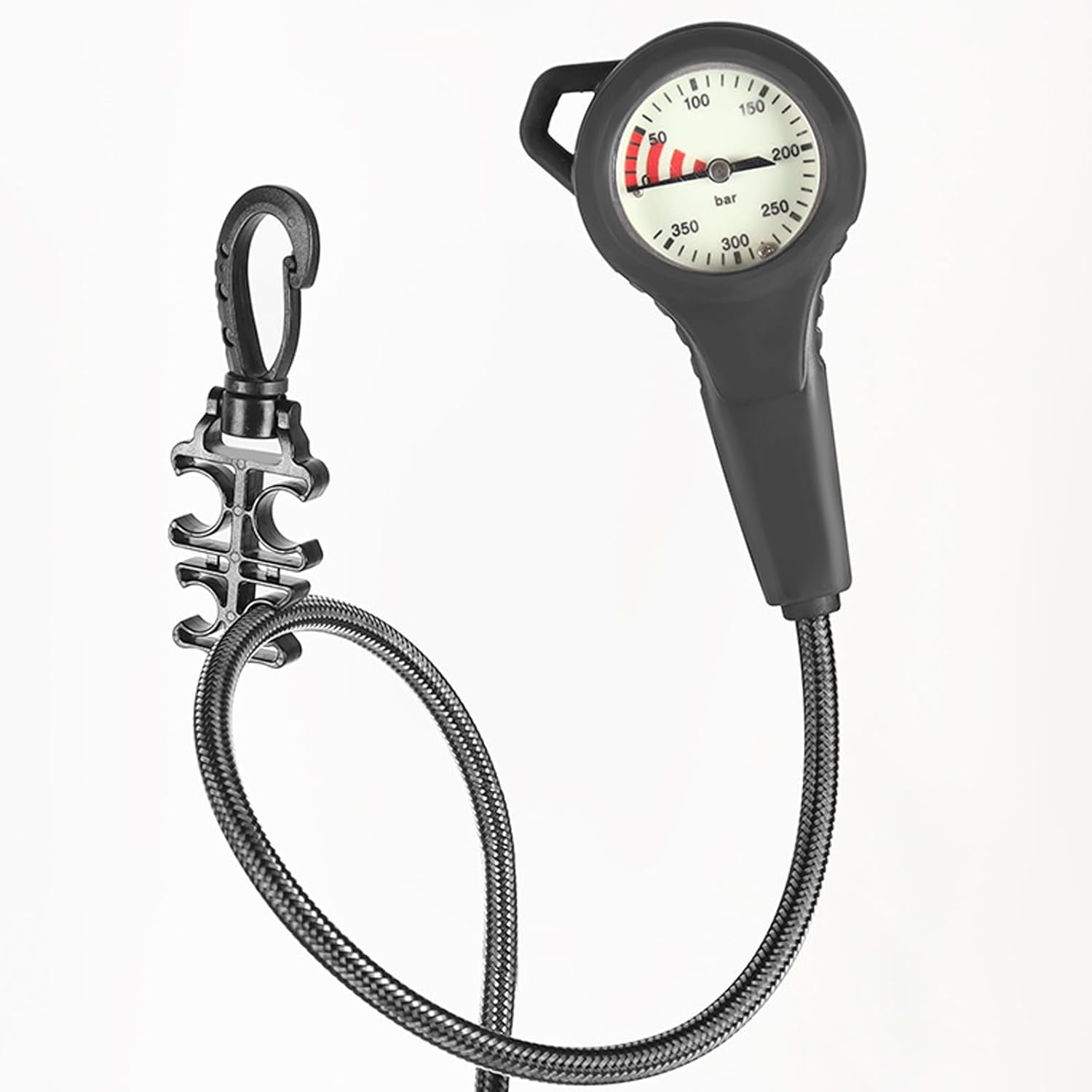 Diving Hose Clip With Snapping Hook Double Hoses Holder For Snorkeling & Accessories Diving Double BCD Hose Clip With Snap Hook Buckle