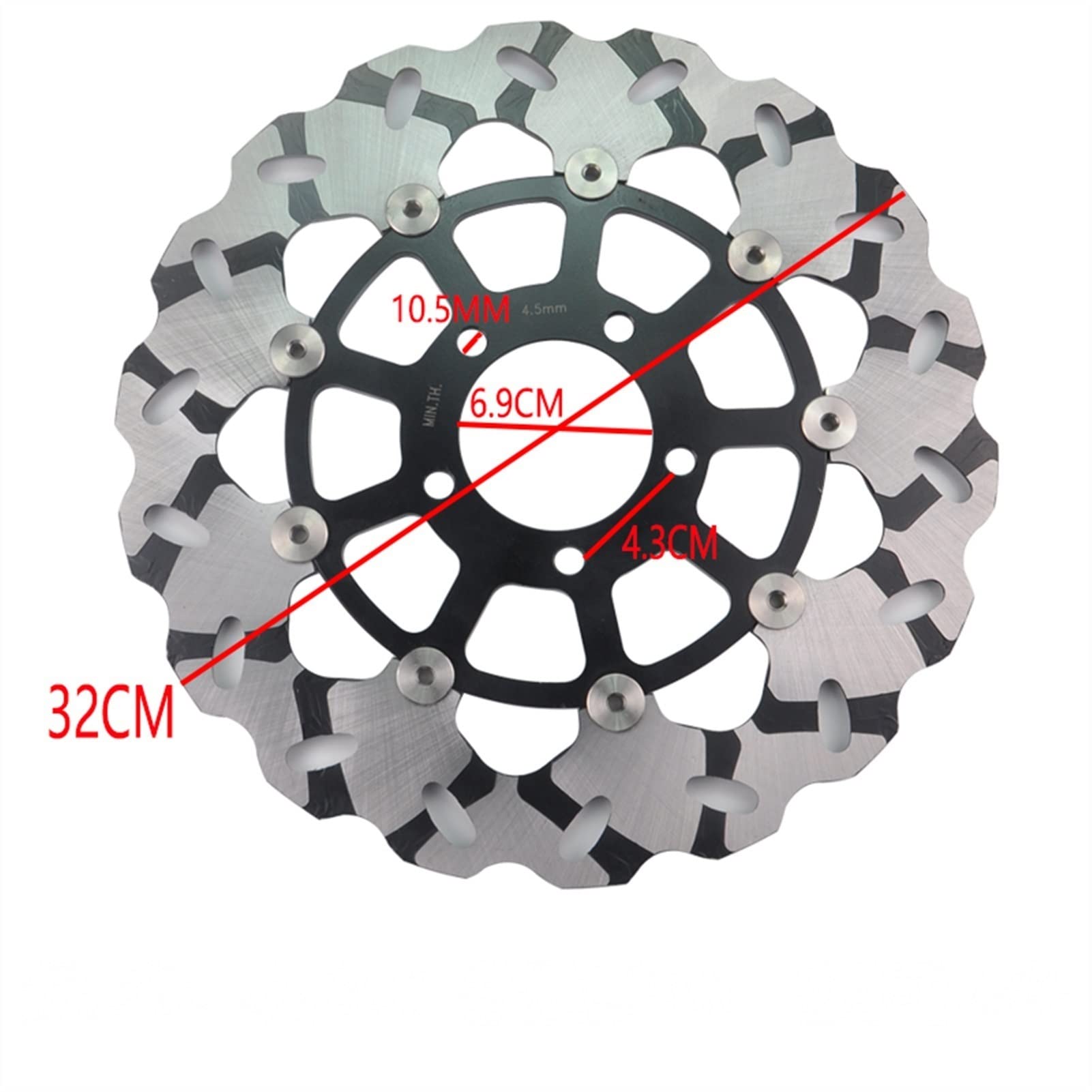 TARAZON Wave Floating Front Brake Rotor – Suzuki GSX1300R Hayabusa, TL1000, GSXR 600/750/1000 – 320mm Gold