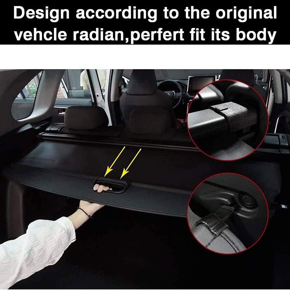 Voiture Étagère Coffre Arrière Rétractable,pour Hyundai Santa Fe 2019-2023 Cache Bagages Housse Colis Cargo Rangement Partition Bouclier Couverture
