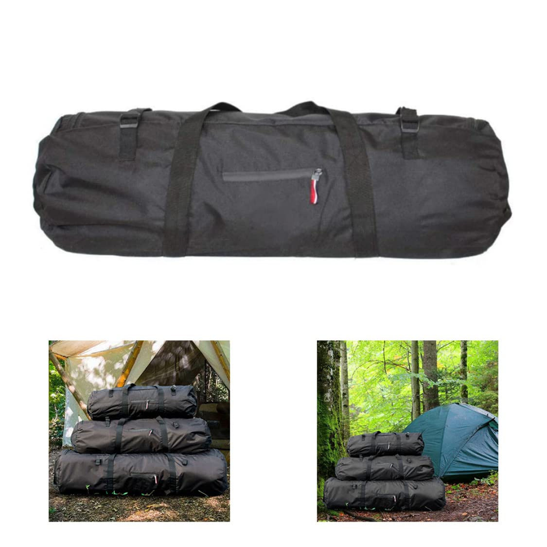 Borsa di stoccaggio della tenda, borsa da trasporto in campeggio Oxford impermeabile, borsone tenda pieghevole, borsa per accessori da campeggio per viaggi in campeggio (90x30x30cm)
