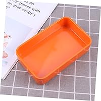 Vista 7 de Bandeja de utensilios Bandeja rectangular Plato de barbacoa de plástico Plato de olla caliente Vajilla Restaurante Hogar Buffet (naranja) Pallet