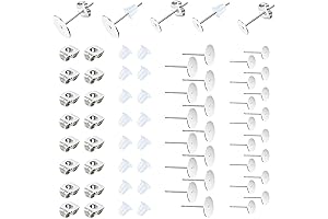 Premium 450-Piece Silver Earring Base Set
