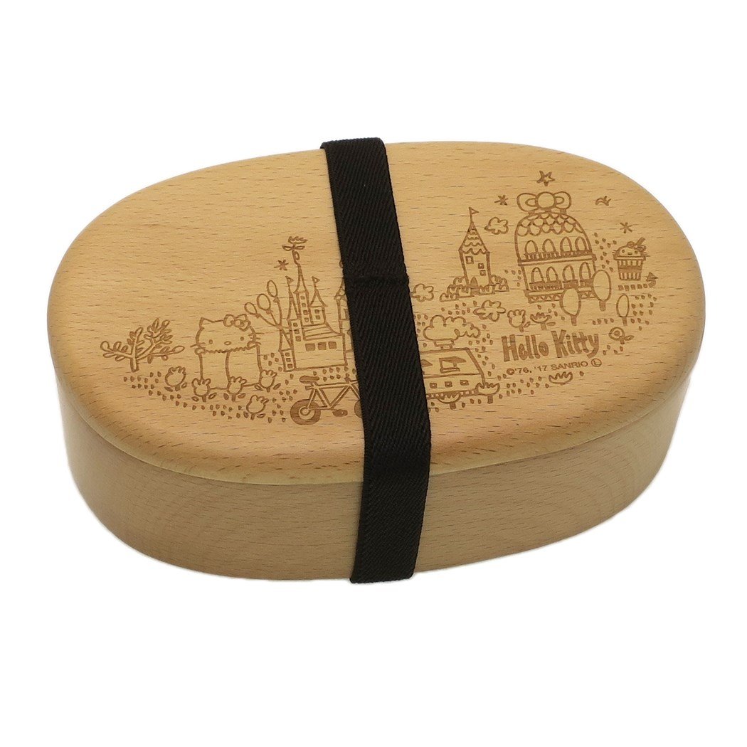 Amazon | ハローキティ[お弁当箱]木製くりぬきランチボックス