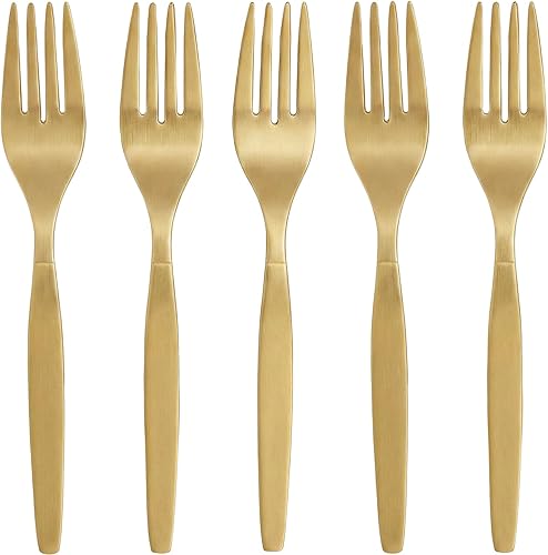 Fun Express - Tenedores de plástico dorado metálico (50 piezas) - Suministros para fiestas - Vajilla sólida - Cubiertos - 50 piezas