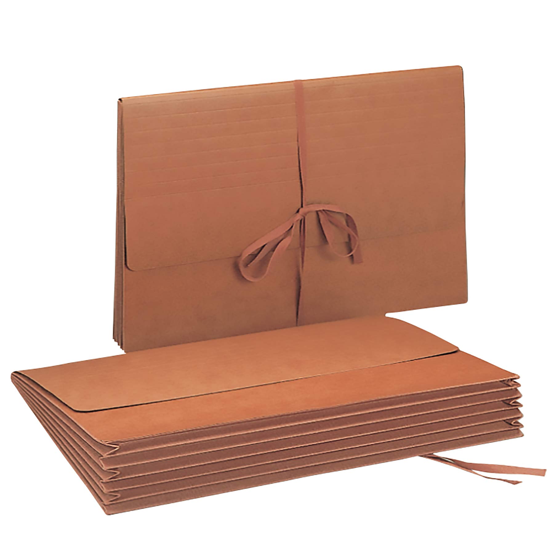 Smead Wallet, File, 5-1/4'' Expansion, Flap with Cloth Tie Closure, 15'' W x 10'' H, Redrope, 10 per Box (71076)