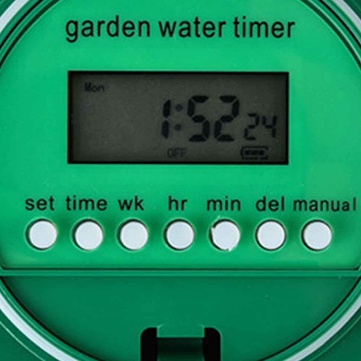 Generico Programmatore per Irrigazione Automatico da Giardino 9v Display Lcd e Funzione Blocco in Plastica senza Batteria Capacità >20l/min