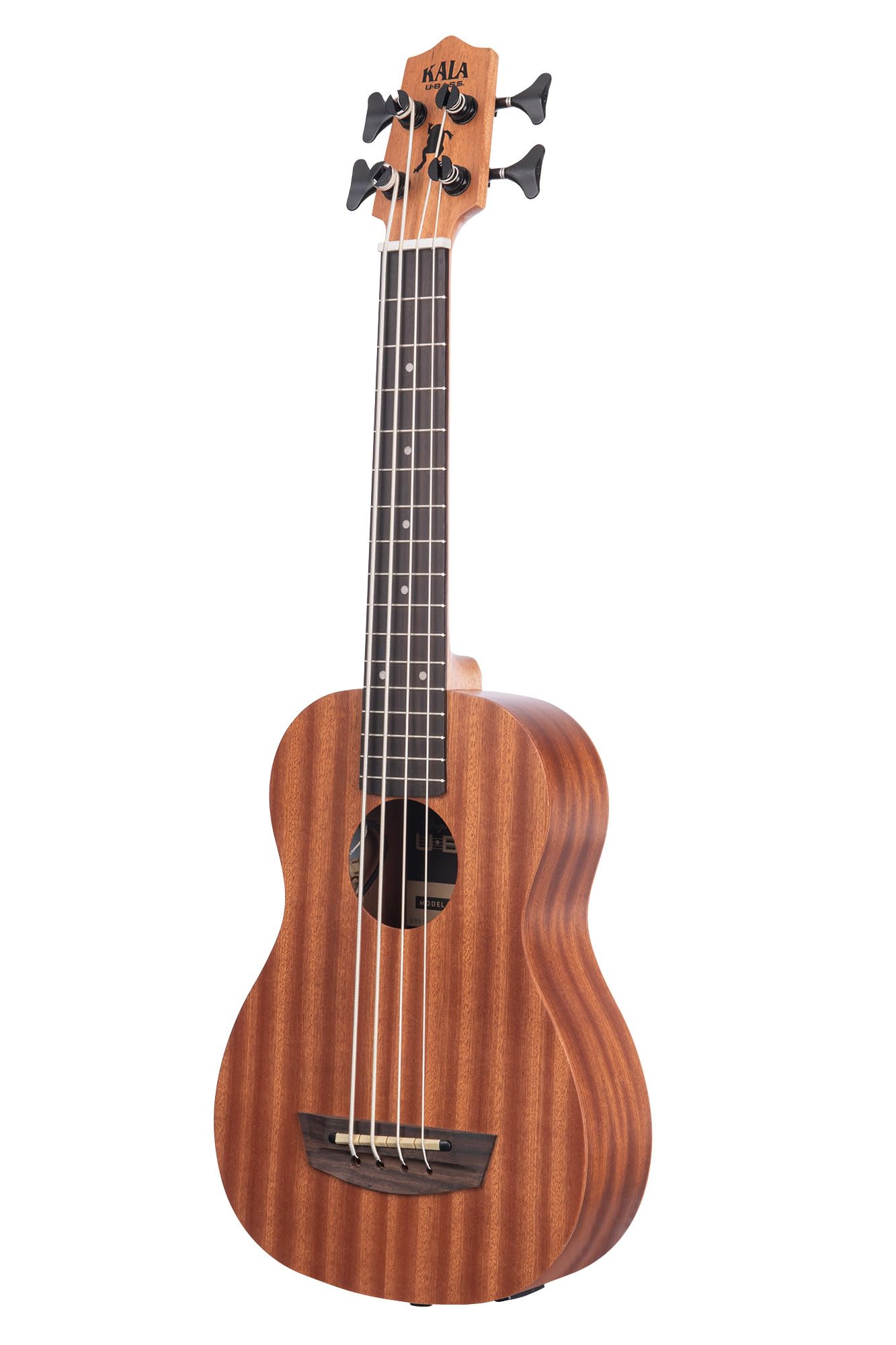 Kala - Basso ukulele U-Bass, in mogano satinato, con tasti, borsa inclusa