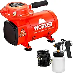Worker Compressor de Ar Direto Bivolt com Acessórios para Pintura