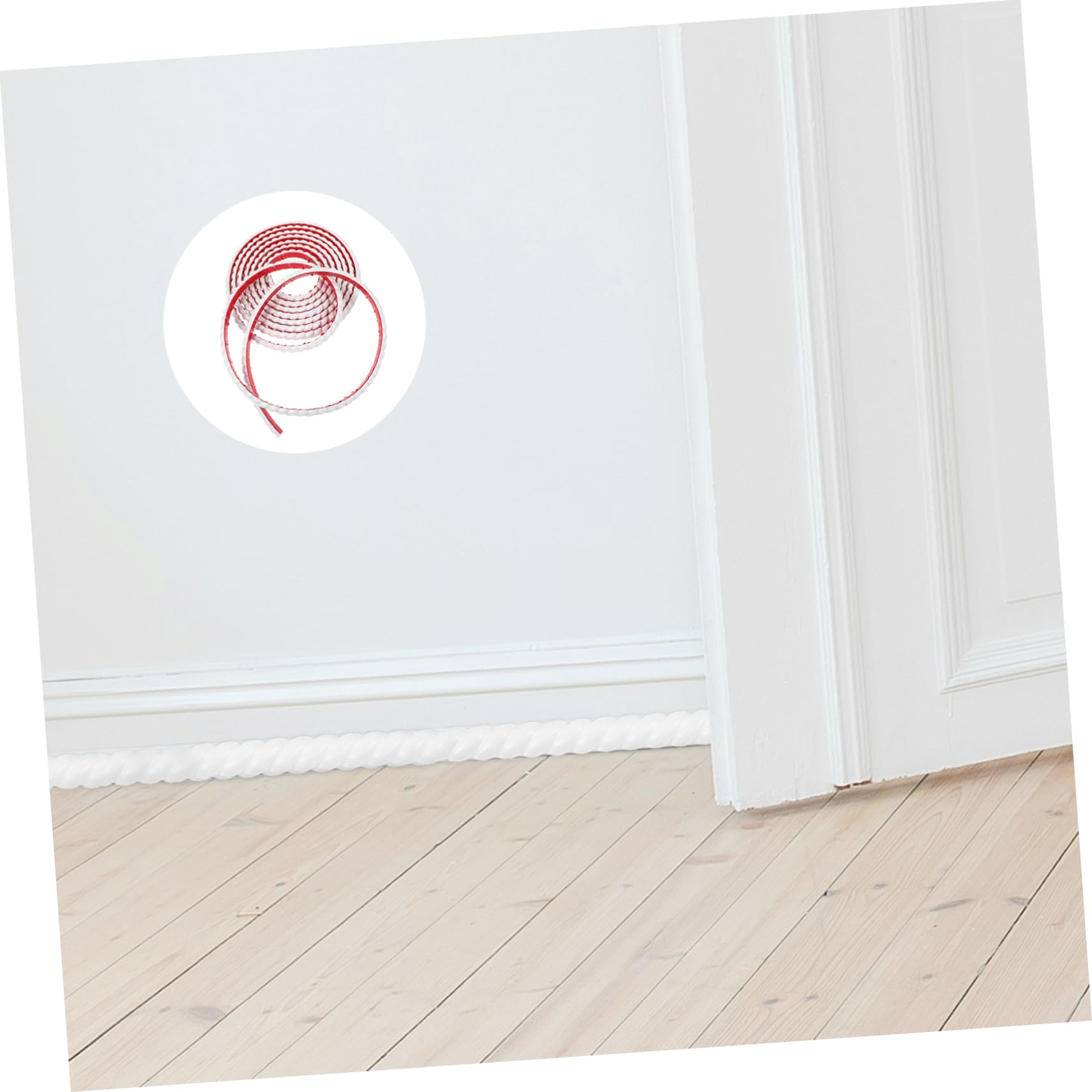 Moldura Adhesiva de Pvc Blanco para Borde y Pared Decorativa