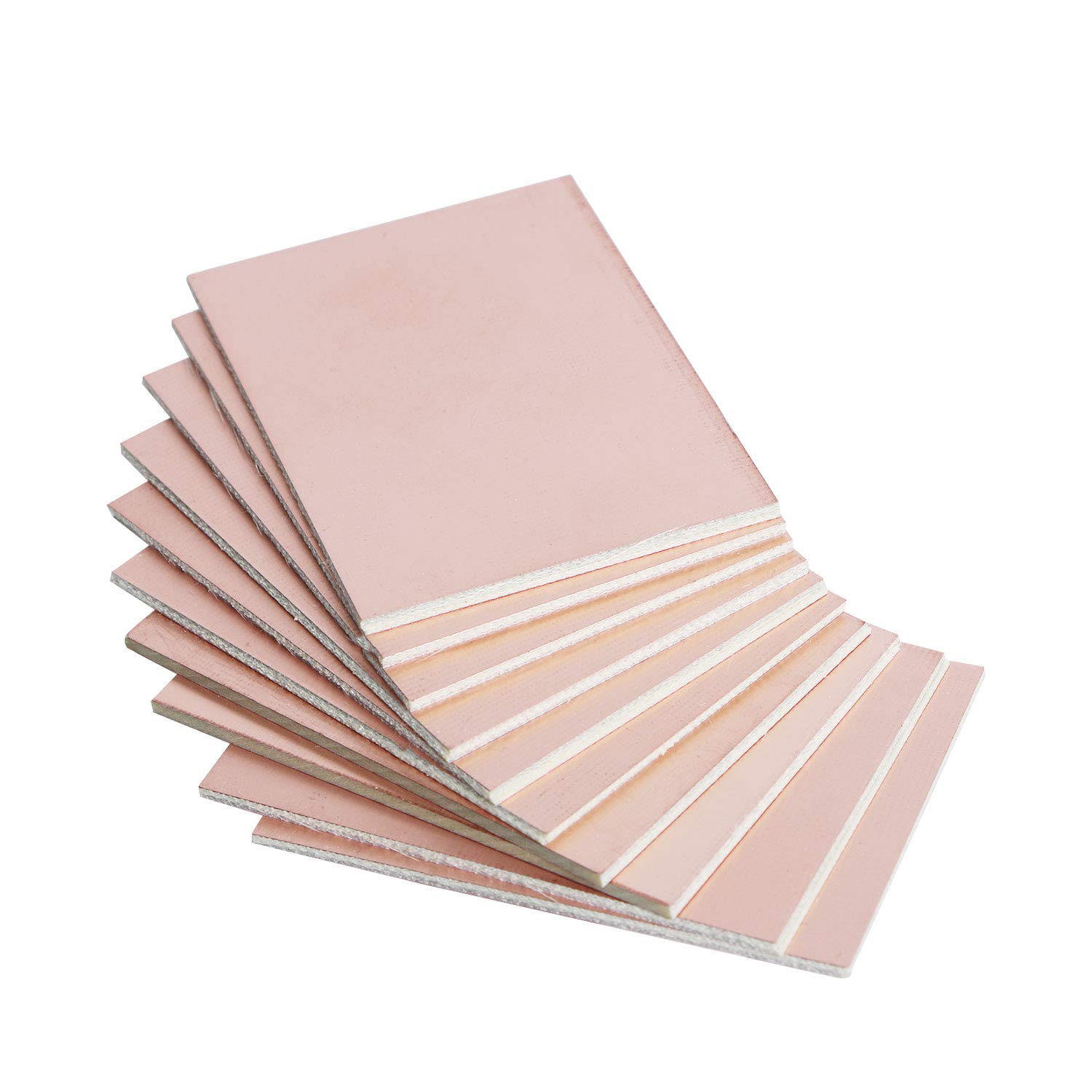 Aoje-Link Double Sided Copper Clad PCB Laminate Circuit Board, FR-4 Glass Fiber, 100 x 70 x 1mm, 10pcs, Red copper - Image 3