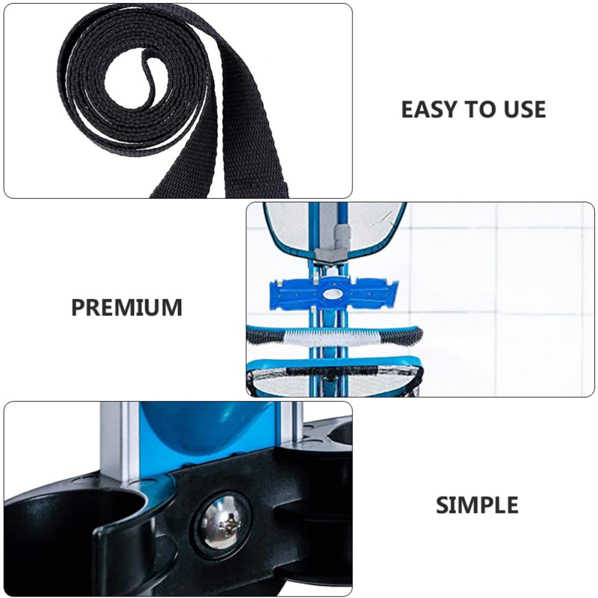 SHINEOFI Support de Nettoyage de Piscine Accessoire pour Rangement Couleur Aléatoire en PVC et Nylon pour Outils de Nettoyage de Piscine