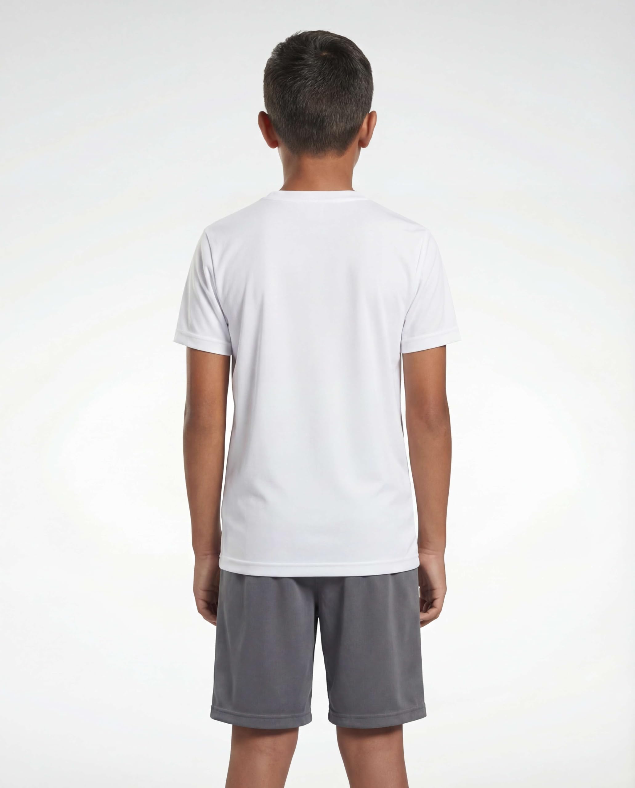 Reebok 4 Pack: Boys' Dry Fit Athletic Shorts - Kids Teens Youth Active Running Basketball Soccer Workout Short Size 6-18 - 5