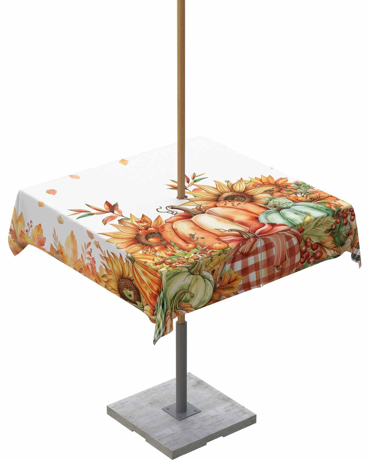 Fall Thanksgiving Outdoor Tablecloth 54
