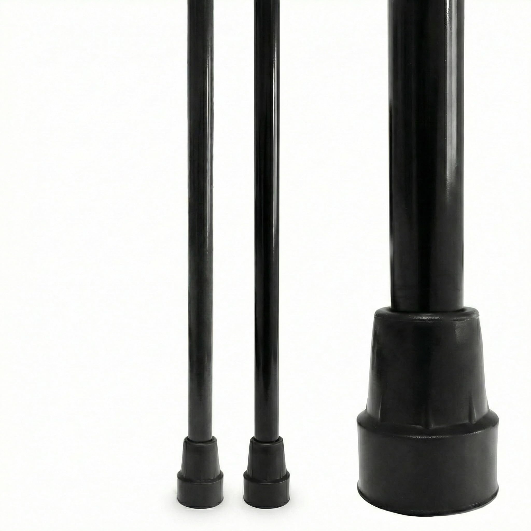 PEPE Mobility Embouts pour Béquille et Canne de Marche en Caoutchouc Antidérapant (x4, Tubes 21 à 22 mm), Embouts Médicaux de Remplacement