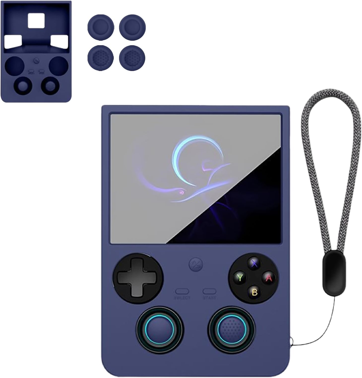 Case for RG477V,NOUKAJU Game Console Protective Case,Anti-Drop,Anti-Scratch,Shockproof,Silicone Protective Cover for RG 477V Game Console(Blue)