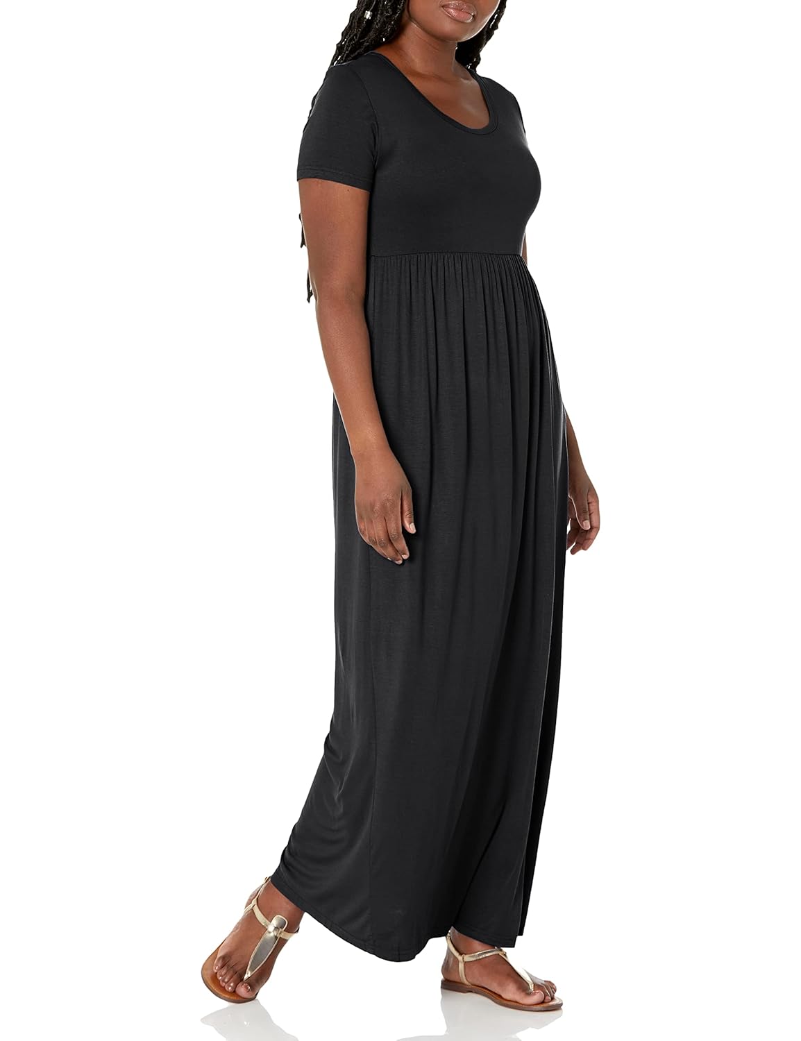 HAOMEILI Women’s Short/Long Sleeve Loose Plain Long Maxi Casual Dresses with Pockets