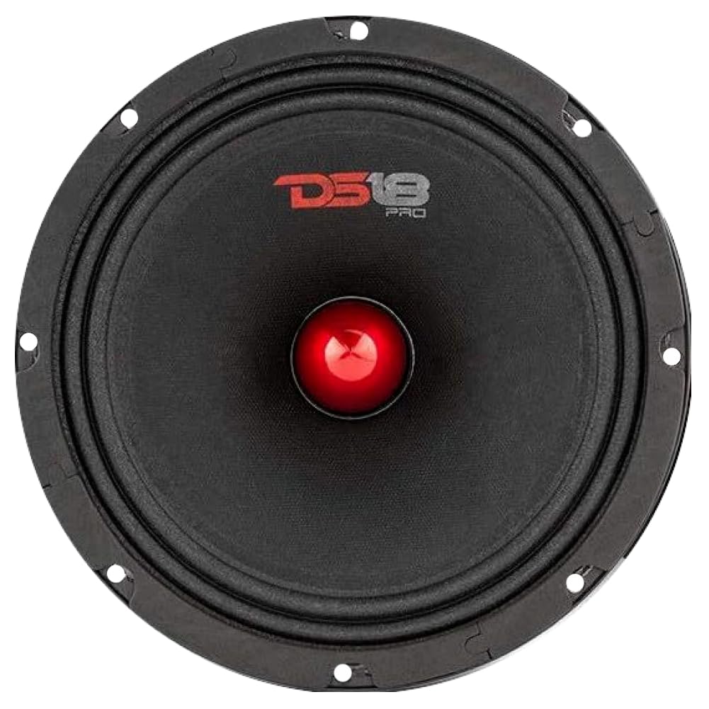 GK SOUND Kit Set para DS18 Pro-GM8.4B 1 Altavoz midrange con ojiva de 20 cm, diámetro de 200 mm 8", 190 vatios rms y 580 vatios máx., 4 Ohm, sensibilidad 95 db, para Coches, 1 Pieza