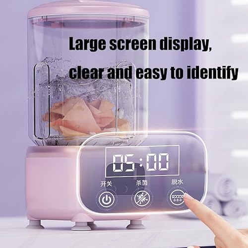 Miniatura 3 de Generic Lavadora portátil totalmente automática con secado de capacidad de 2 litros, batería recargable inalámbrica de 3000 mAh, secadora compacta