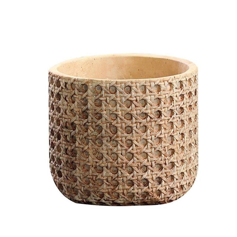 Pentole Pianta 1 Pc Vaso da Fiori Macetas Flower Pot Planter Macetas Rustico Cemento Planter Container Vaso di Fiori Bonsai Pot for Office per Tutte Le Piante da casa, i Fiori, Le Erbe