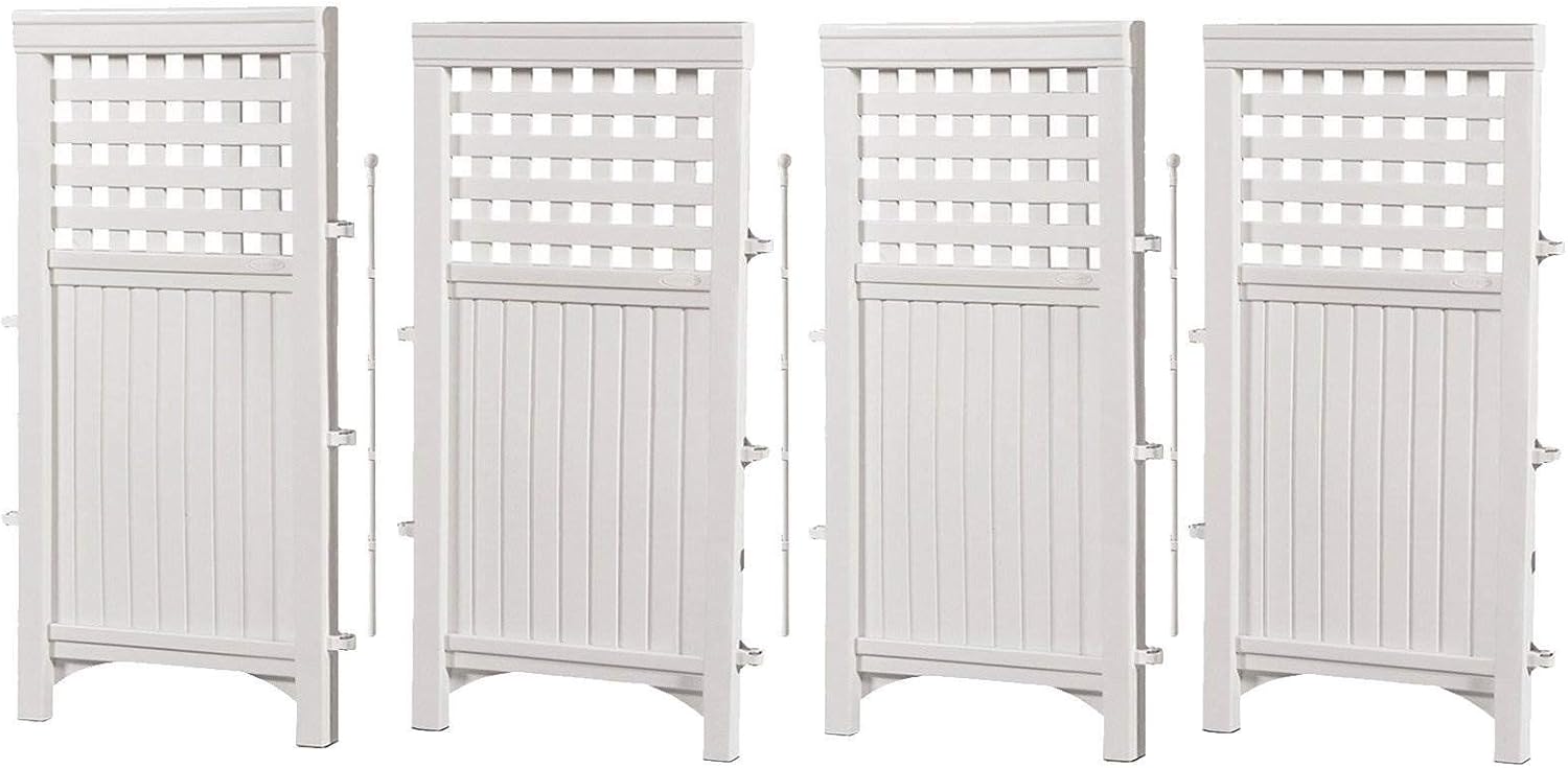 Suncast White Resin 4-Panel Outdoor Screen Enclosure