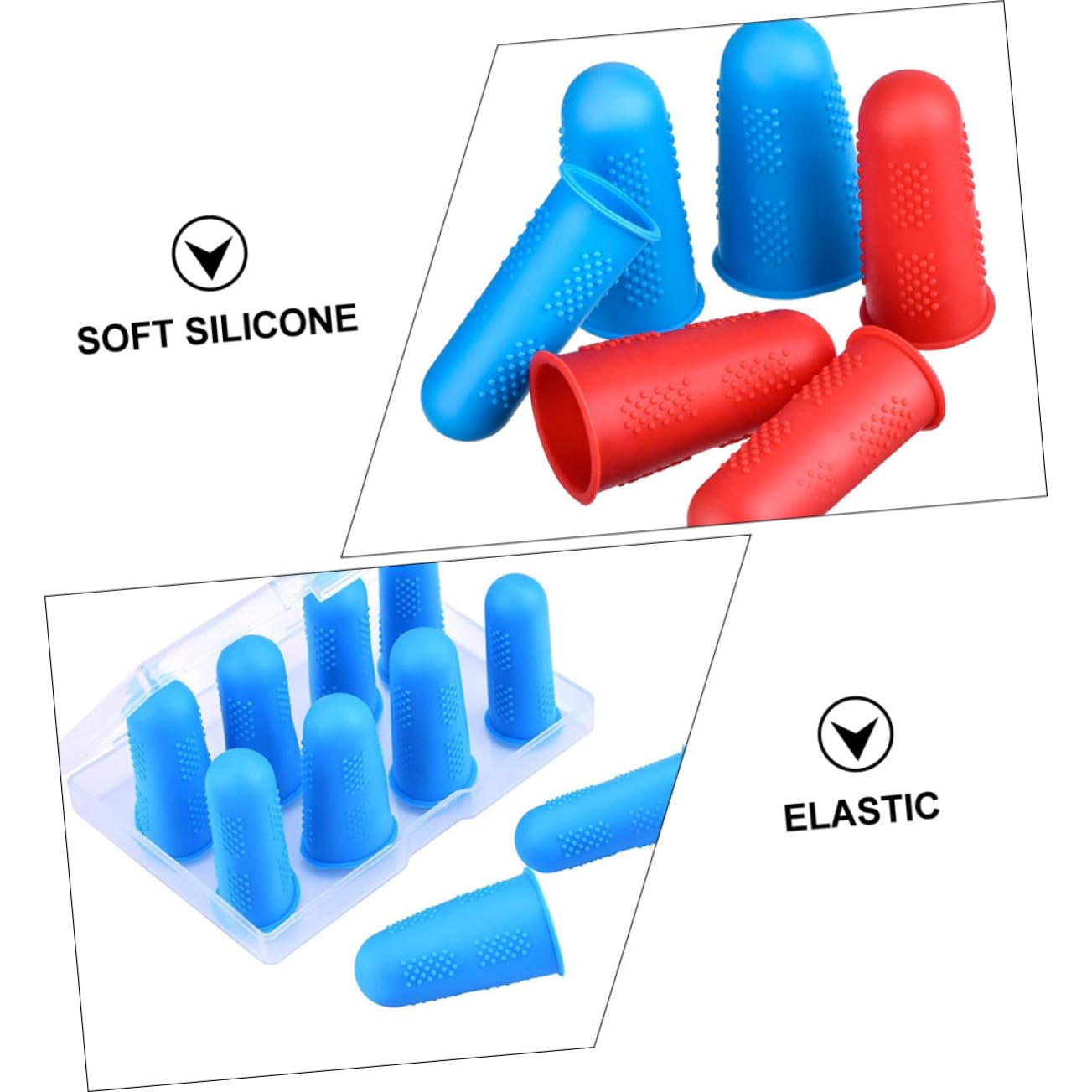 FOMIYES 3sets for Nail Art Fingertip Protectors for Hot Glue Protectors Elastic Silicone Material 10pcs*3