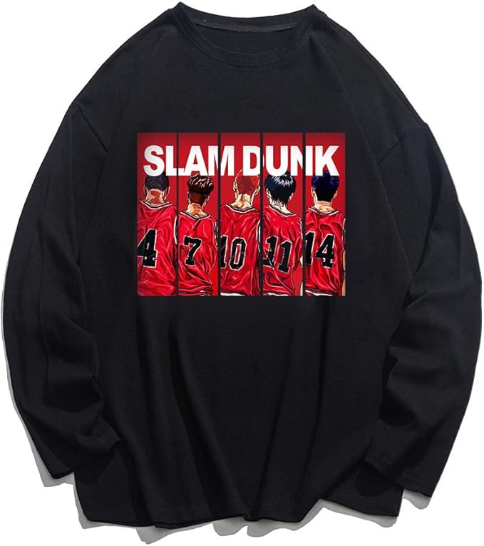 Amazon Slam Dunk スラムダンク アニメ 漫画 長袖 メンズ レディース Tシャツ 秋服 スポーツ おしゃれ かっこいい ロング丈 無地 大きいサイズ 快適 カジュアル プリント ファッション Tシャツ カットソー 通販