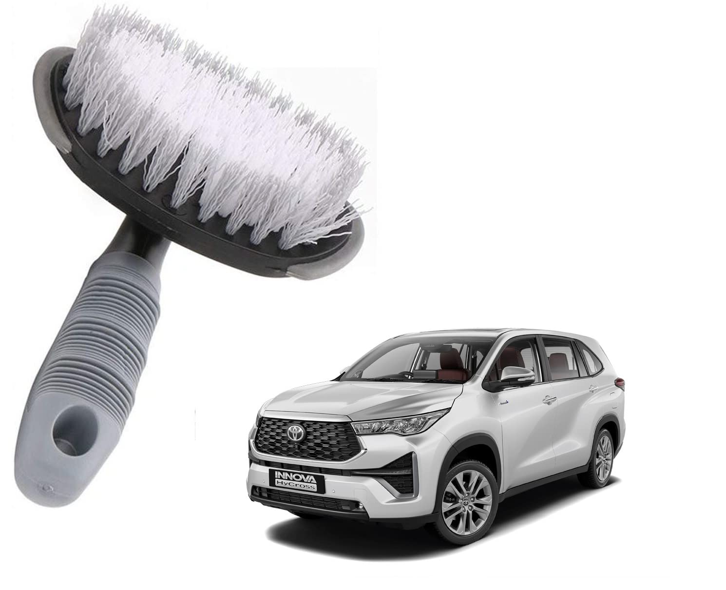 Auto Addict Wheel Tire Scrub Brush Hub Clean Wash Useful Brush Car Washing Cleaning Tool for Toyota INNOVA HYCROSS-image-49