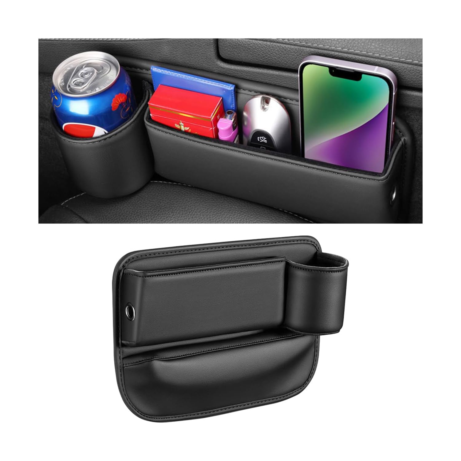 TYIOMNB Storage Box for Car Seats, for VW Golf MK1 MK2 MK3 MK4 MK5 MK6 MK7 MK8 Leather Car Seat Side Gap Filler Organiser, Vehicle Centre Console Gap Filler,RHD