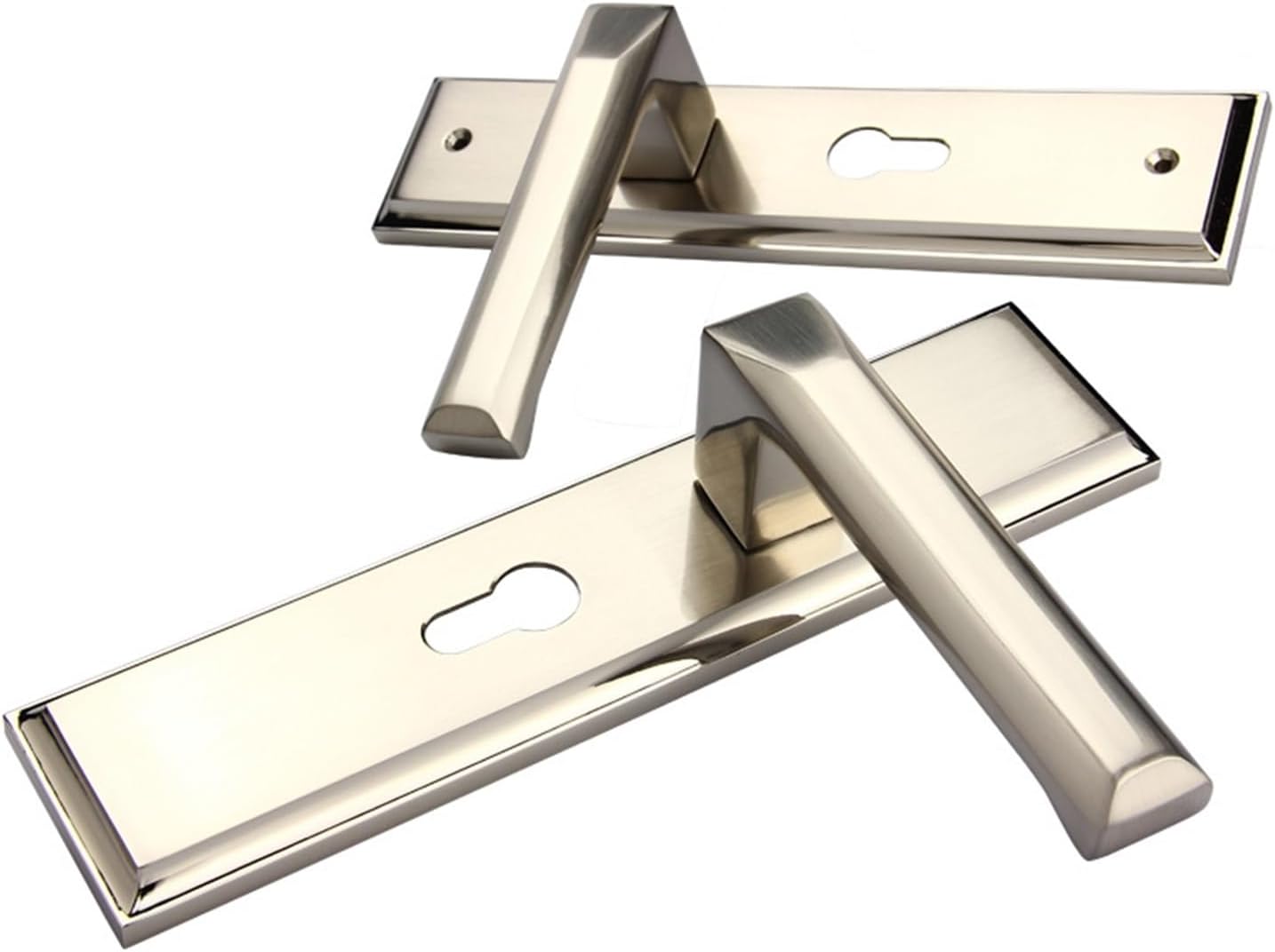 European Silent Lock Indoor Bedroom Lock Door Handle Bathroom Handle Black Door Lock American Lock(Yellow Bronze)