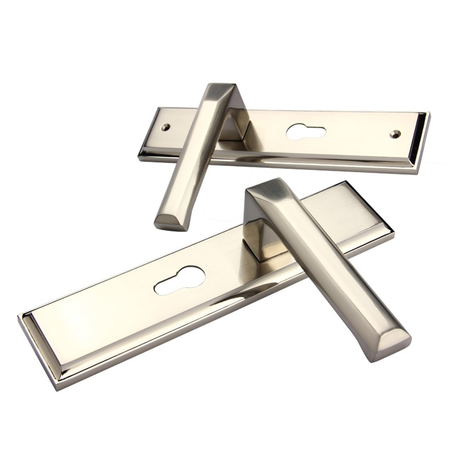 Serrure européenne en nickel brossé pour sublimer vos portes de chambre