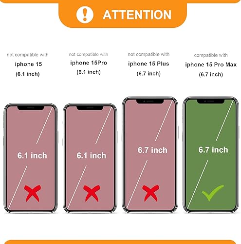 Miniatura 2 de Bocasal Funda tipo cartera desmontable para iPhone 15 Pro Max con bloqueo RFID, ranuras para tarjetas, soporte magnético de piel sintética de alta