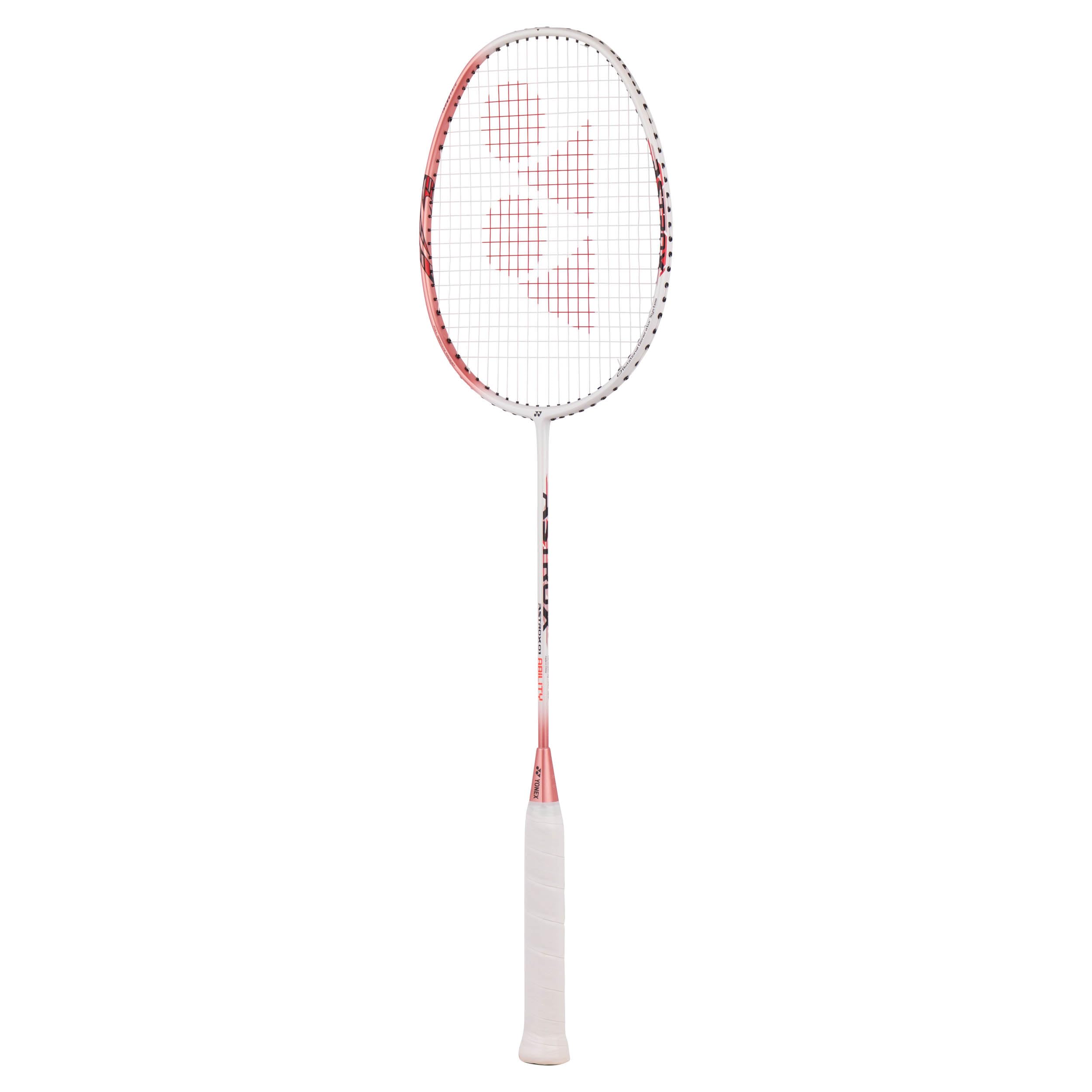 YONEX Badmintonschläger Astrox 01 Ability – Perfekt für Einsteiger & Hobbyspieler - White/Pink