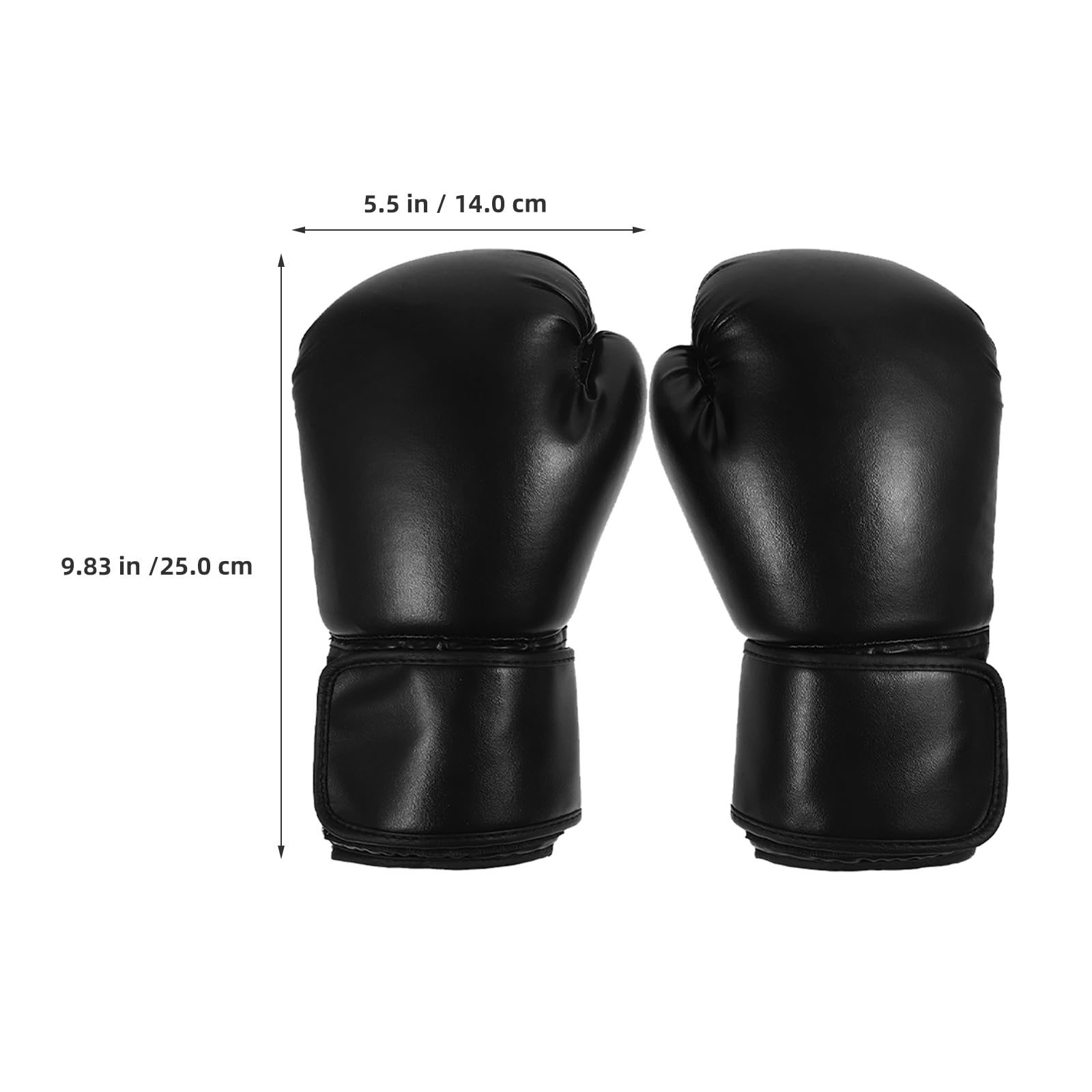 Happyyami Guantoni da Boxe 12 Oz Neri in Schiuma Integrale, Guanti da Allenamento e Kickboxing Portatili per Boxe, Mma, Taekwondo e Fitness, Resistenti e Antiusura, Facili da Indossare