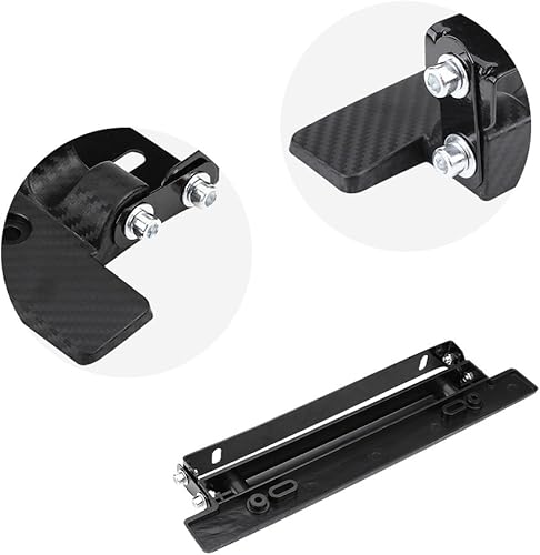 Miniatura 6 de Soporte de matrícula abatible para placa de matrícula, bisagra de resorte con bisagras, marcos de soporte para placa de matrícula, universal,