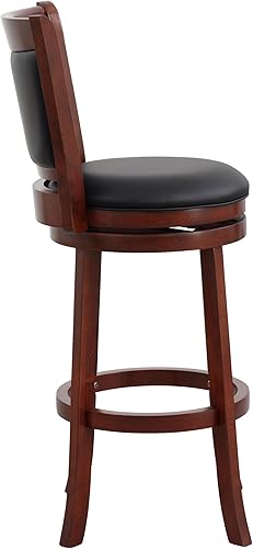 Miniatura 5 de Silla giratoria de altura de pub, 1 mueble de madera maciza, sillas de comedor para mesa de habitación, juegos de sillas de cocina, taburete de bar,